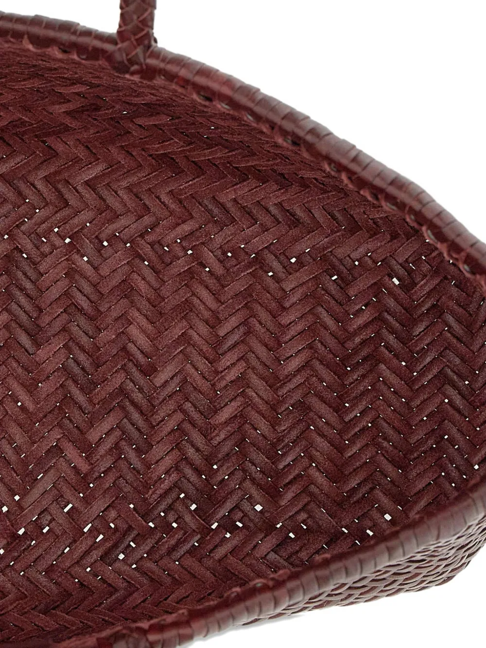 Dragon Diffusion Bamboo Triple Jump Tote In Bordeaux Leather In Burgundy