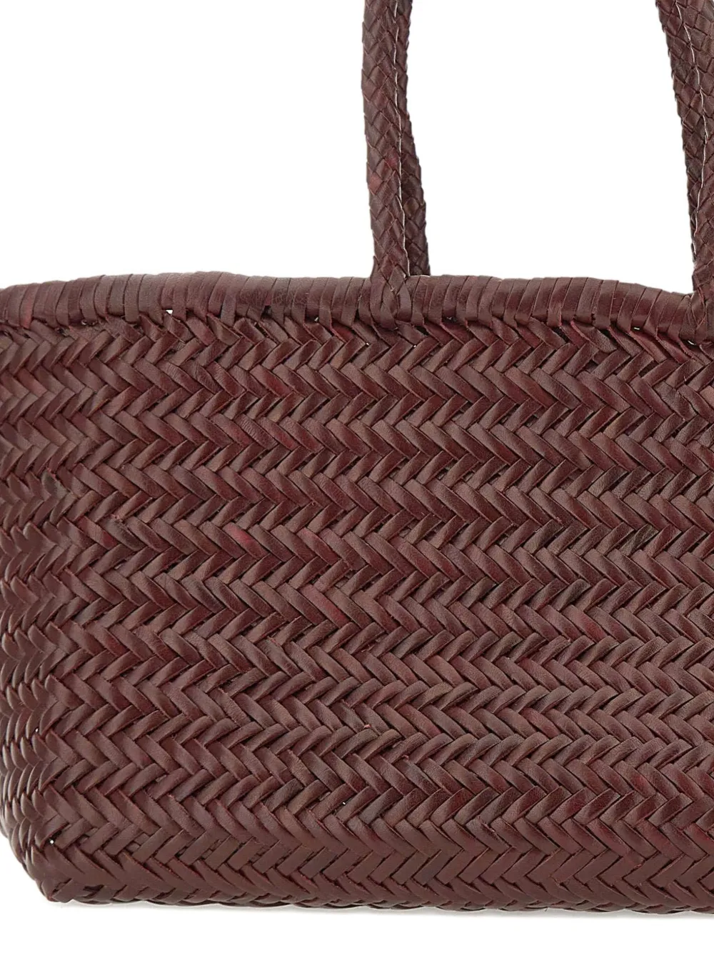 Dragon Diffusion Bamboo Triple Jump Tote In Bordeaux Leather In Burgundy