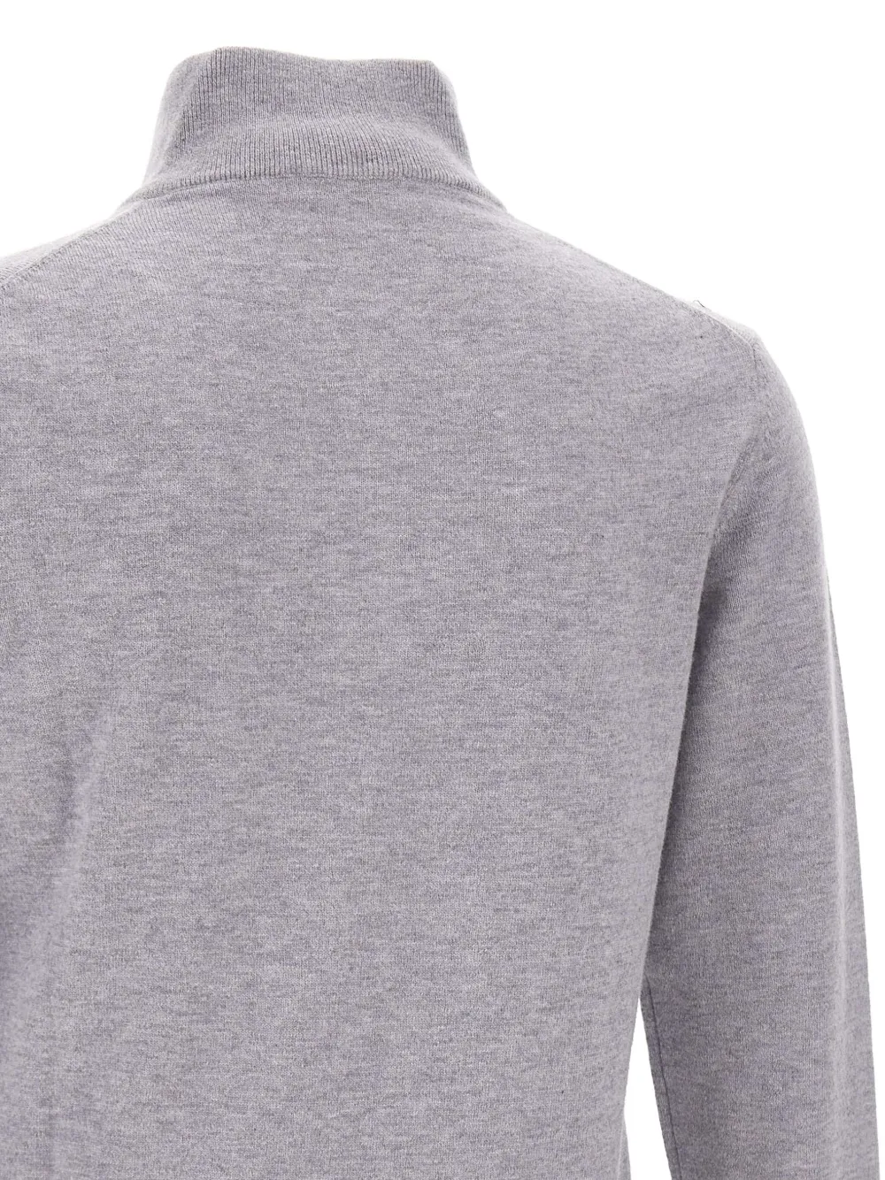 Kangra Cashmere Half-zip High-neck Sweater In Gray