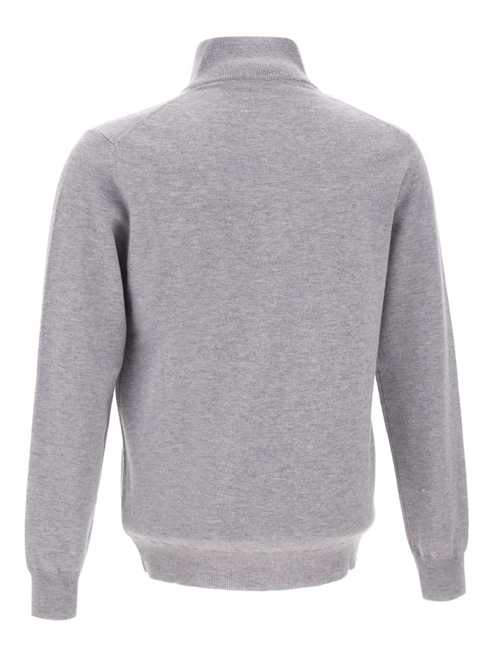 Kangra Cashmere Half-zip High-neck Sweater In Gray