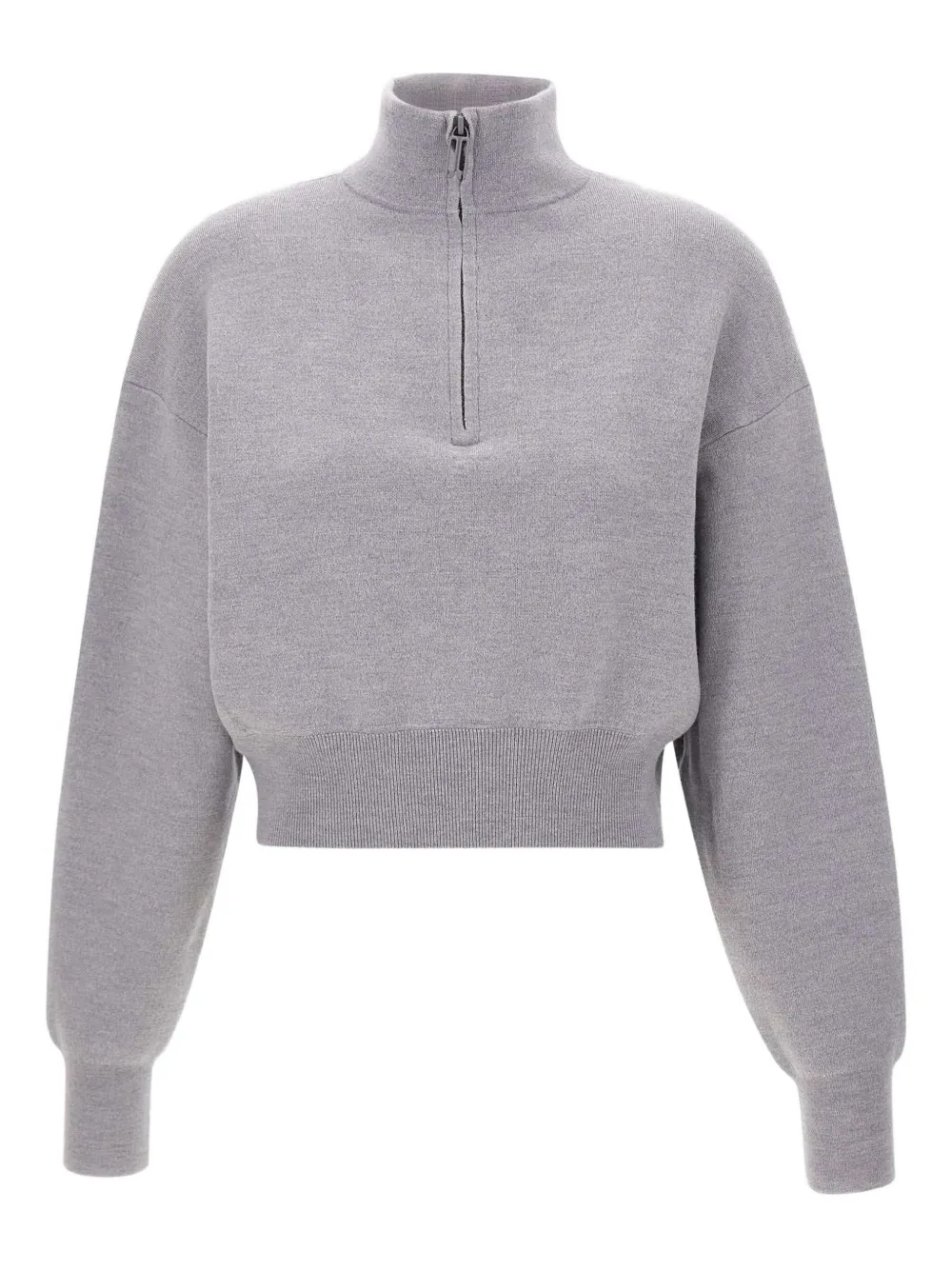 Victoria Beckham high-neck zip-front sweatshirt - グレー Victoria Beckham high-neck zip-front sweatshirt - グレー