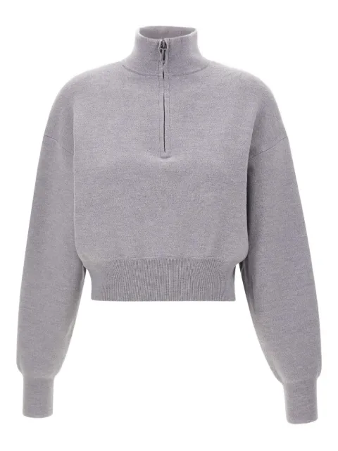 Victoria Beckham high-neck zip-front sweatshirt