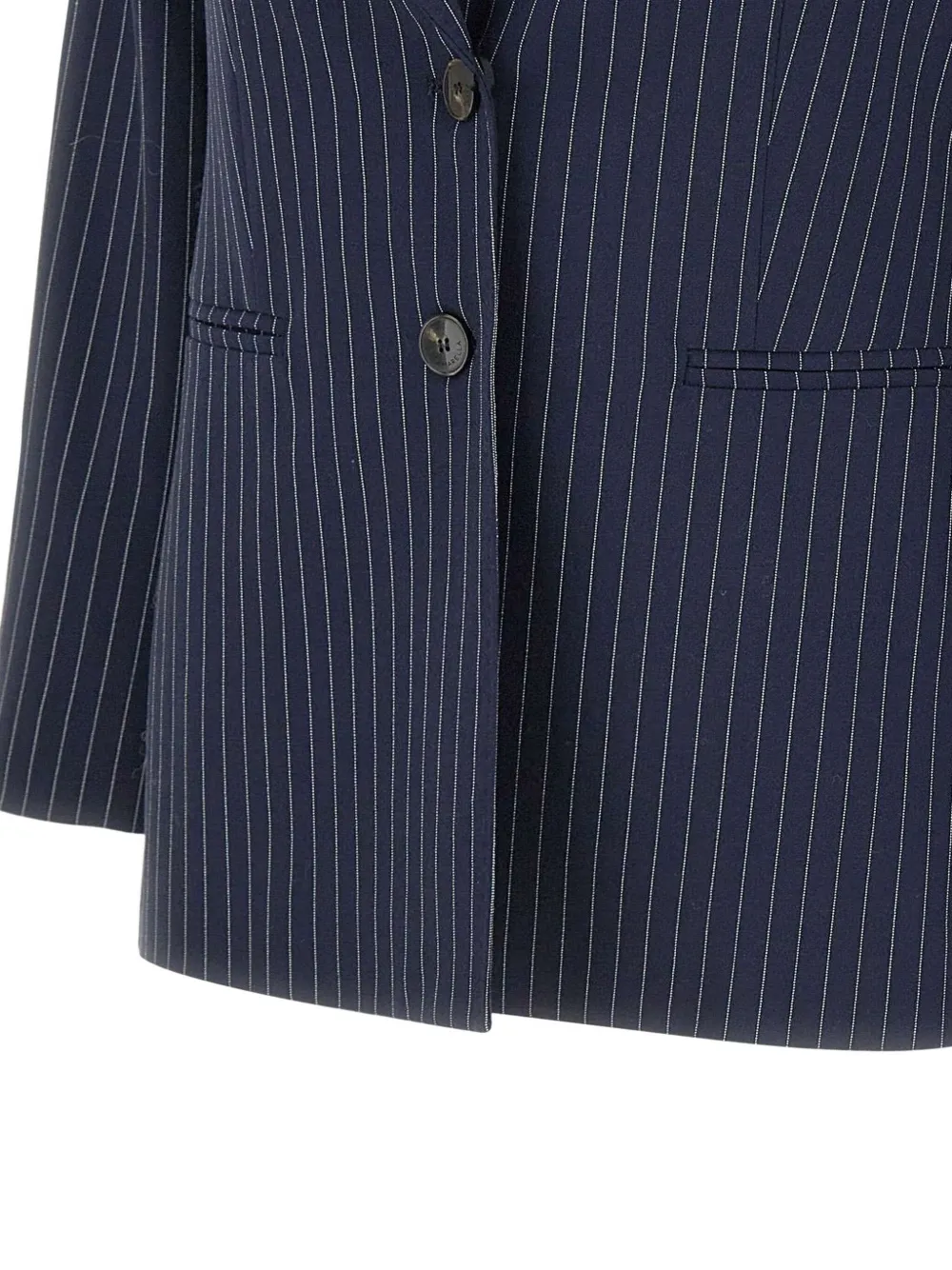 Marella Pinstripe-print Blazer In Blue