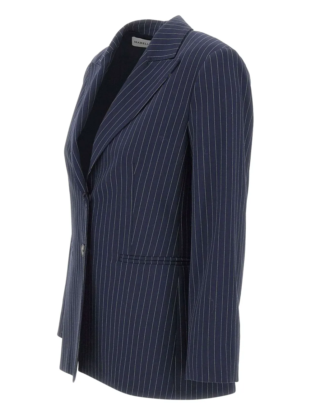 Marella Pinstripe-print Blazer In Blue