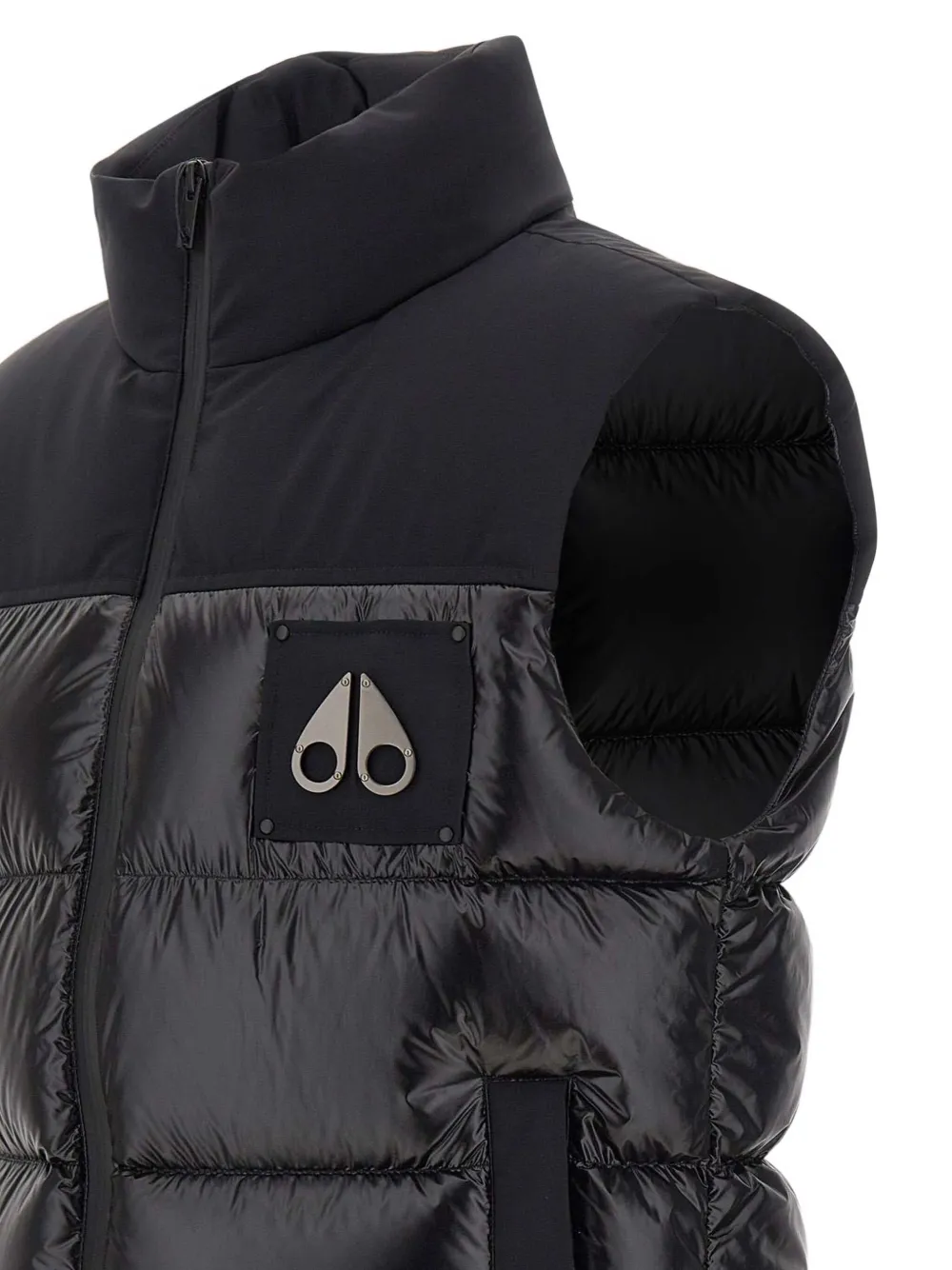 Moose Knuckles Logo-plaque Gilet In Black