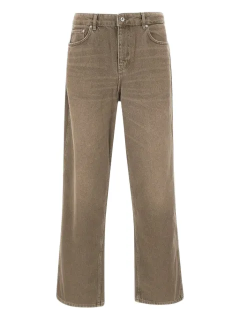 Represent whiskering-effect jeans