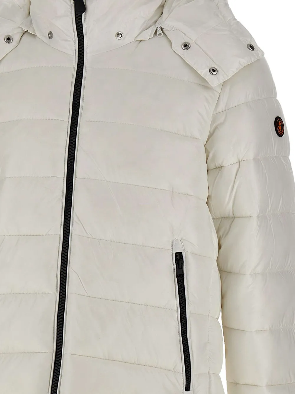 Save The Duck Detachable-hood Quilted Coat In White
