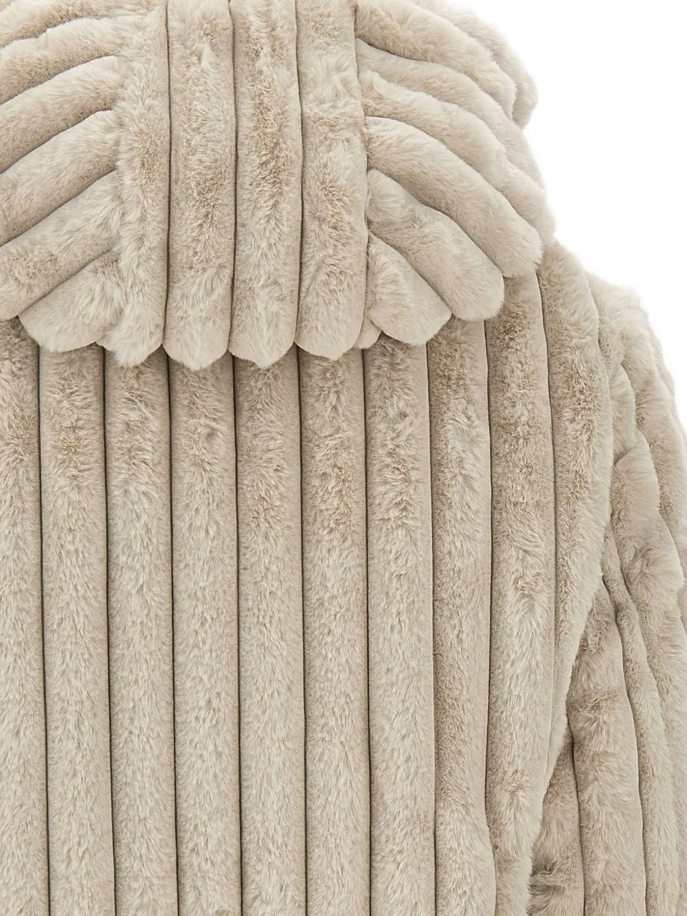 Save The Duck Ribbed Hooded Jacket In Neutral