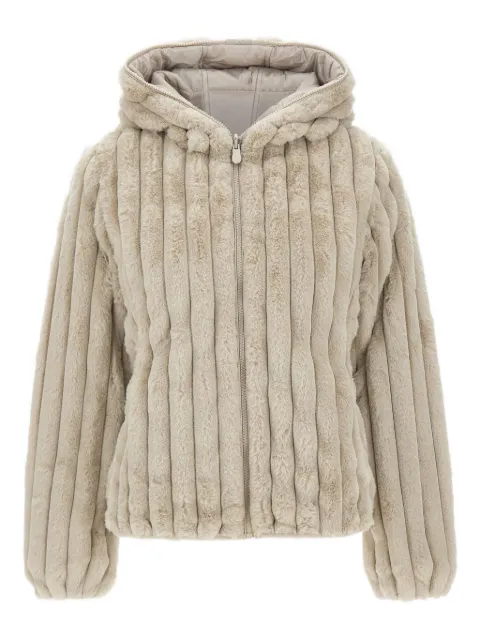 Save The Duck ribbed hooded jacket
