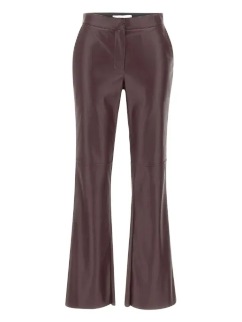 kaos faux-leather flared trousers