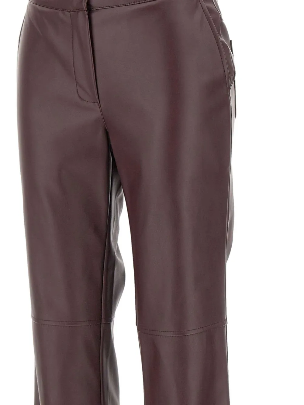 kaos Flared broek van imitatieleer Rood