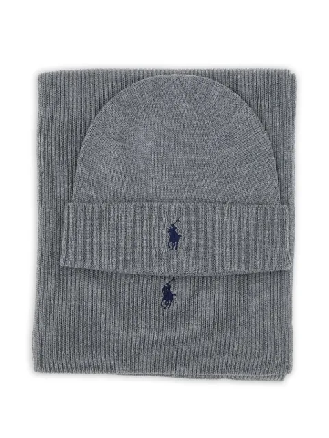 Polo Ralph Lauren ribbed-knit beanie set