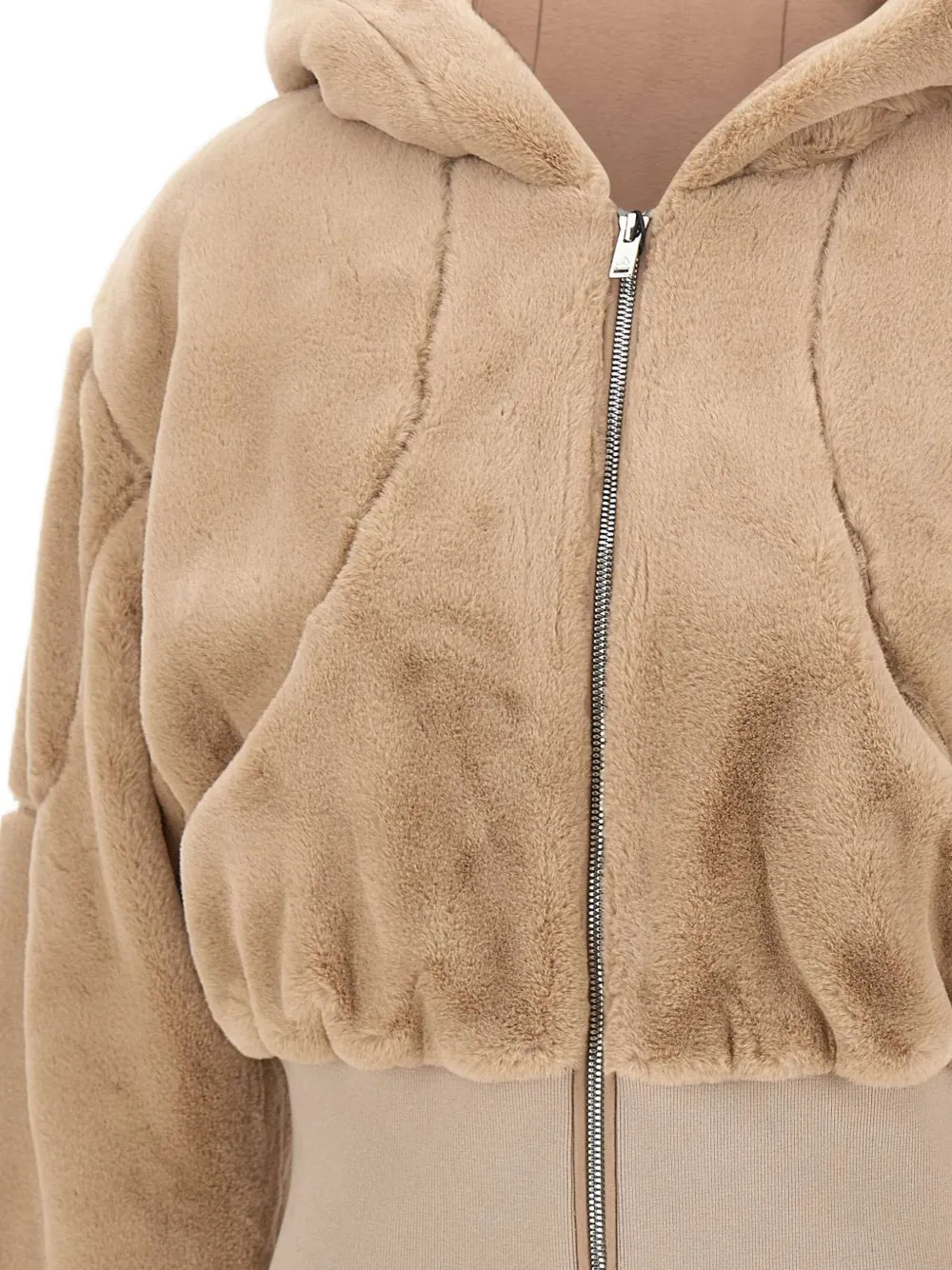 Moose Knuckles Hooded Faux-fur Jacket In Neutral