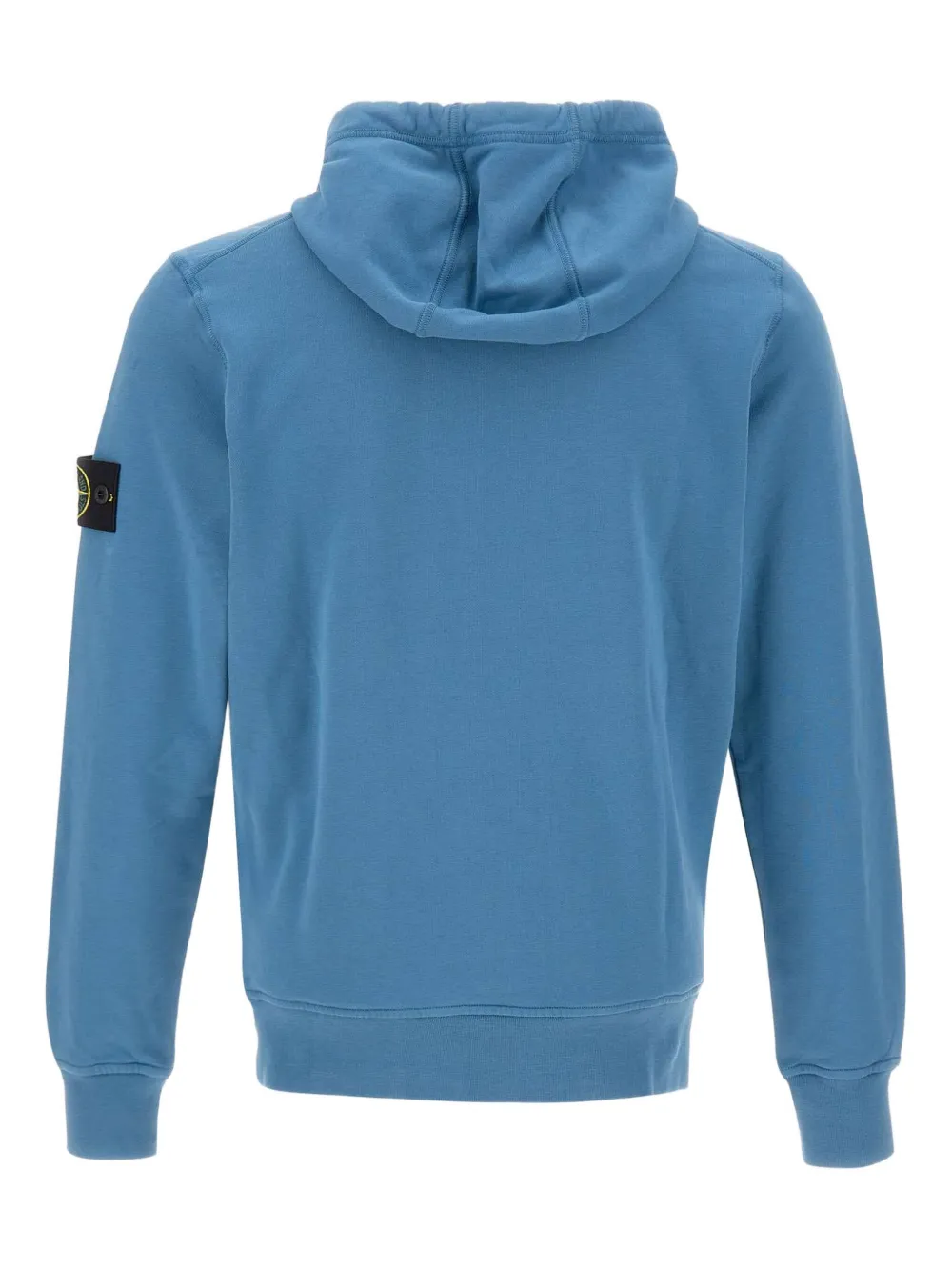 Stone Island Long-sleeved Hooded Sweatshirt In Blue
