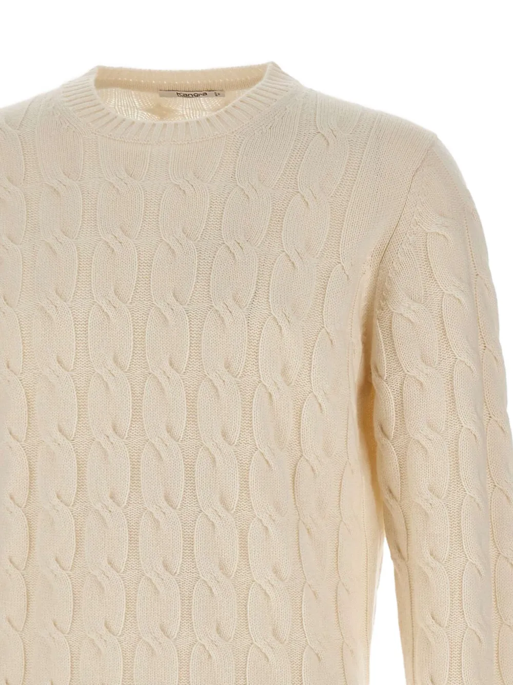 Kangra Kabelgebreide trui Beige