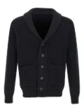 Filippo De Laurentiis shawl-collar patch-pocket cardigan - Black