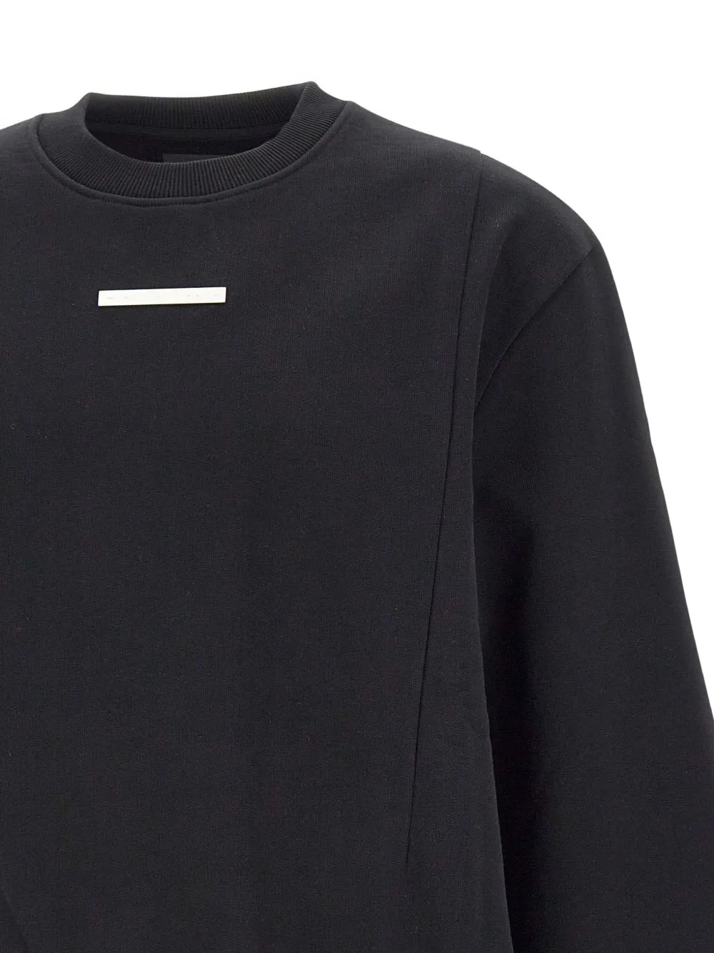 HELIOT EMIL Sweater met metalen plakkaat en raglan mouwen Zwart