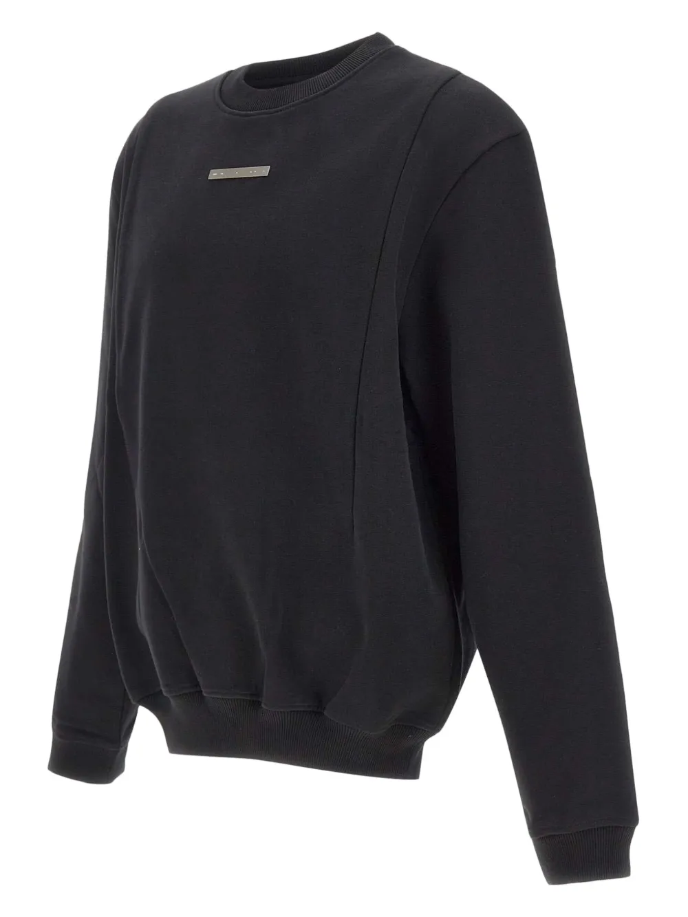HELIOT EMIL Sweater met metalen plakkaat en raglan mouwen Zwart
