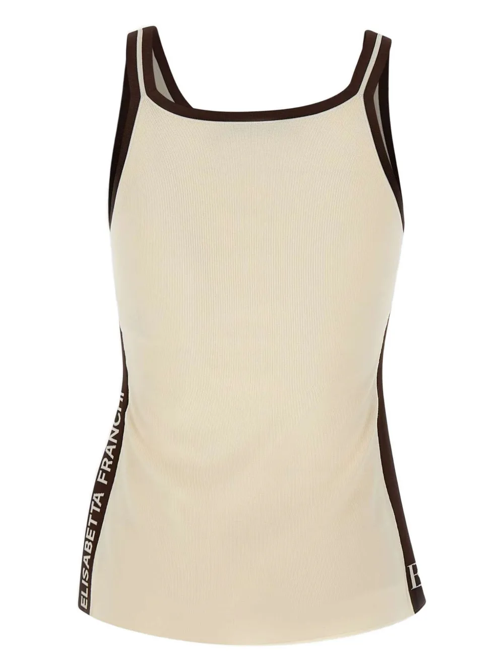 Elisabetta Franchi Logo-detail Tank Top In Neutral