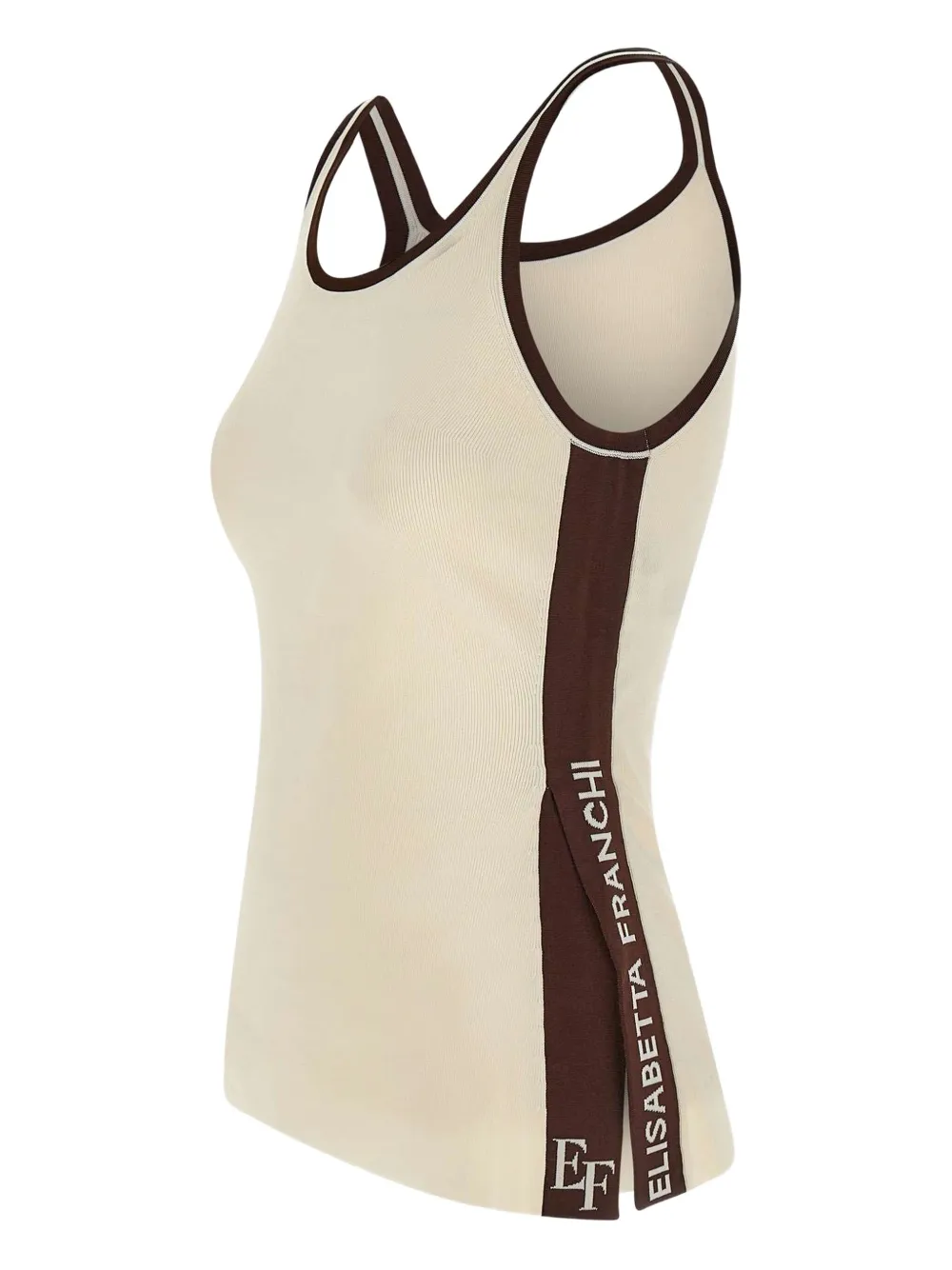 Elisabetta Franchi Logo-detail Tank Top In Neutral