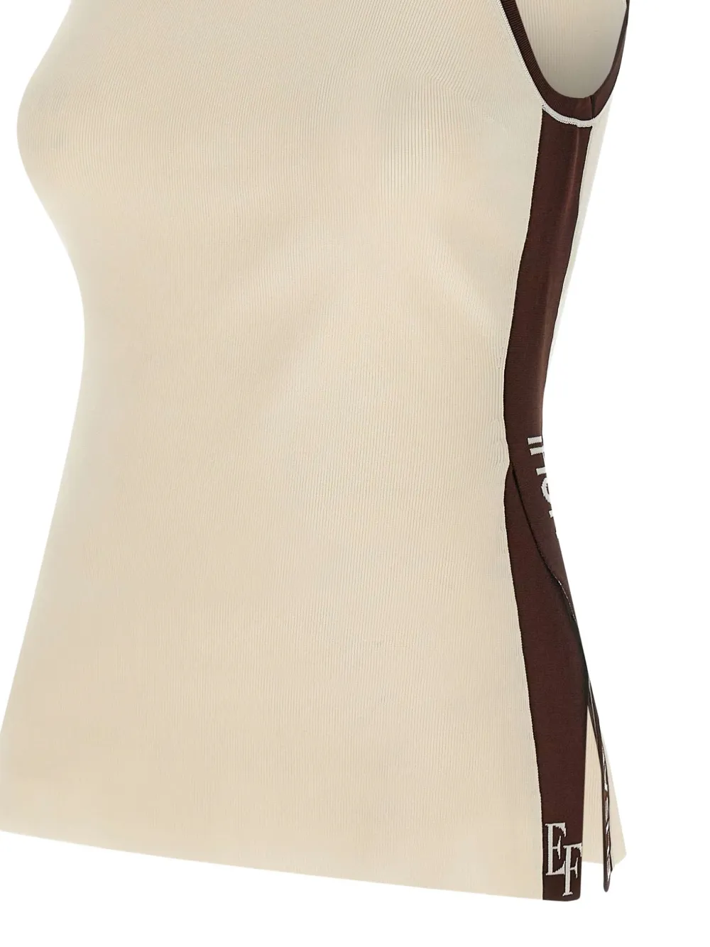 Elisabetta Franchi Logo-detail Tank Top In Neutral