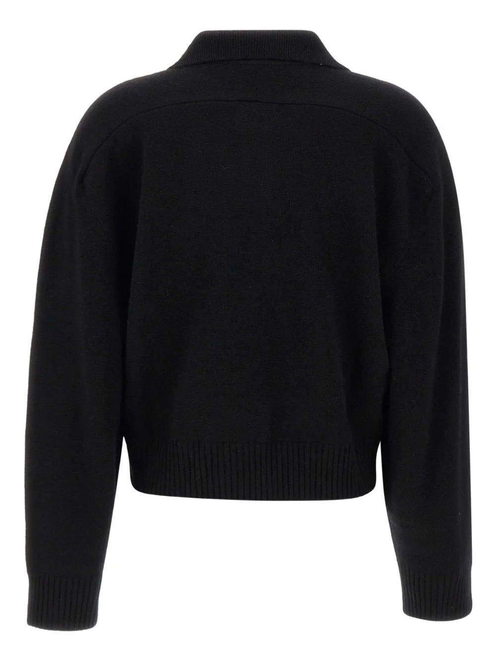 Loulou De Saison Polo-neck Cashmere Sweater In Black