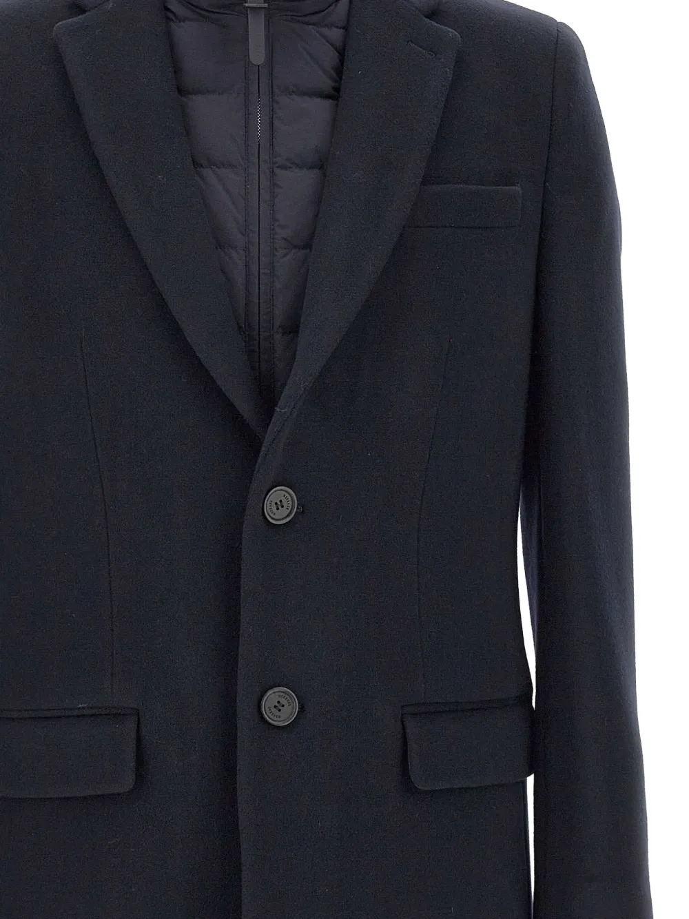 Mackage Skai-slb Virgin Wool Coat With Removable Down Bib In Blue