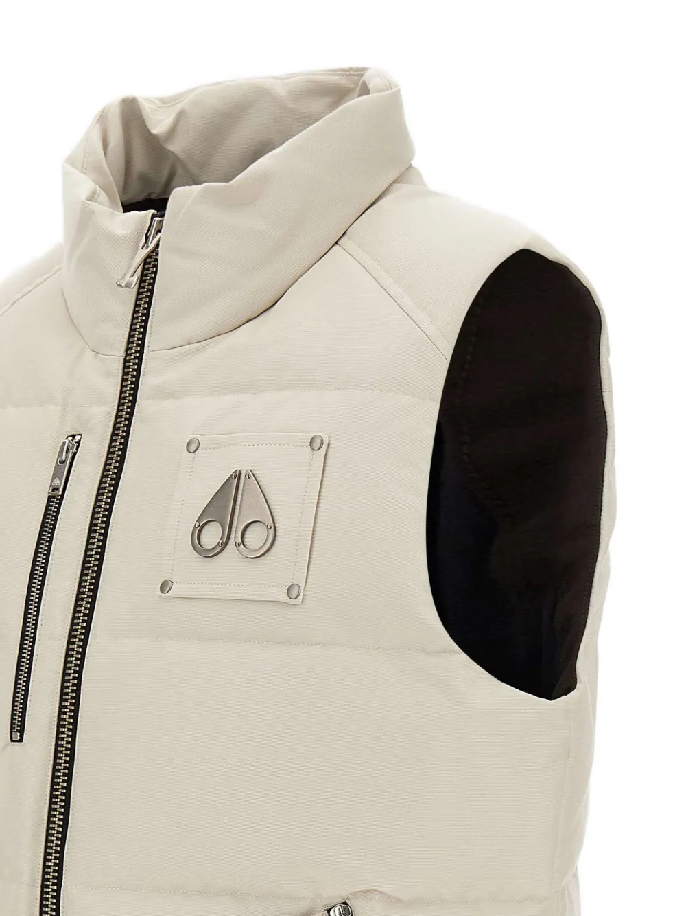 Moose Knuckles Bodywarmer met logoplakkaat Wit