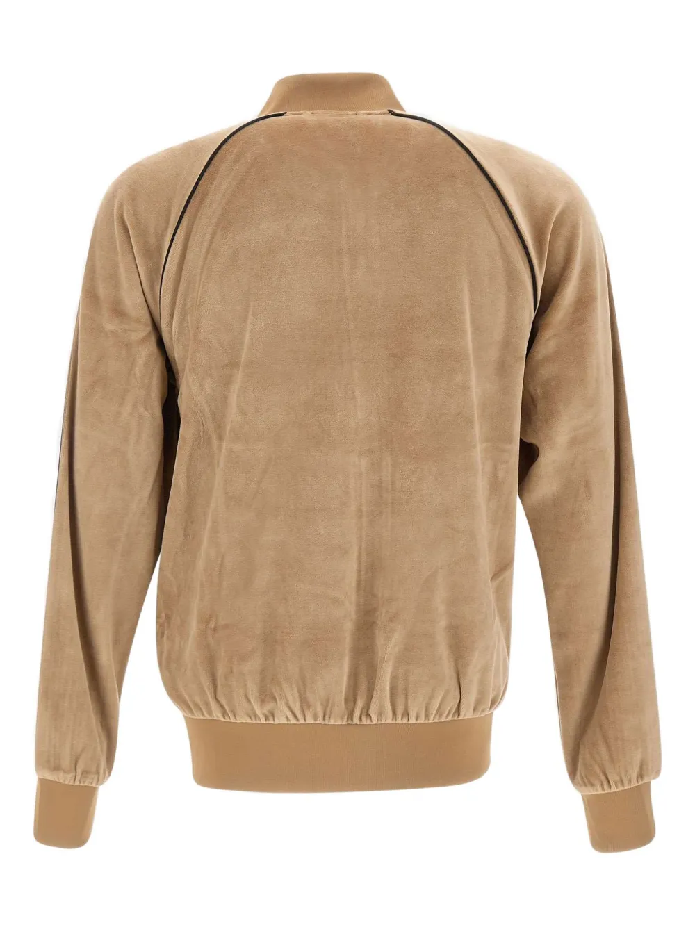 Adidas three-stripe velour track top - Beige