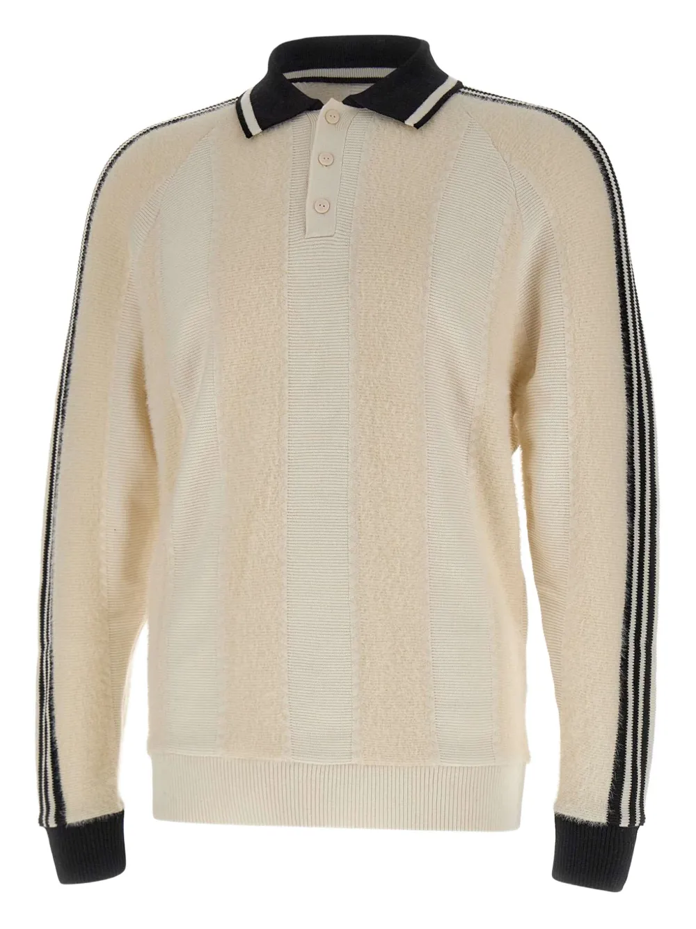 adidas polo-neck stripe-detail sweater | Neutrals | Image 1