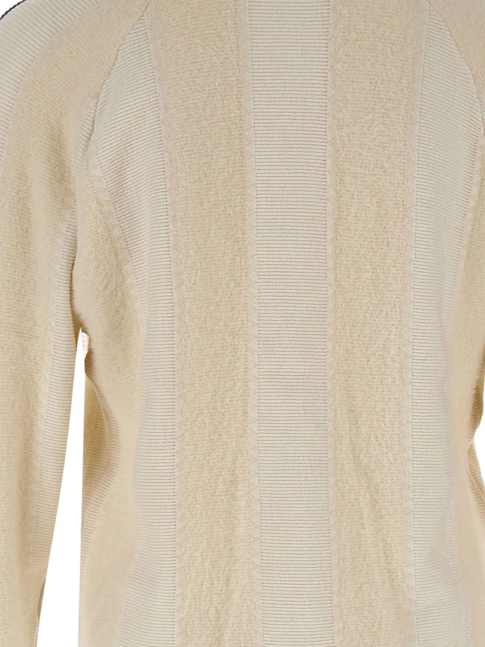 Adidas Originals Polo-neck Stripe-detail Sweater In Neutral