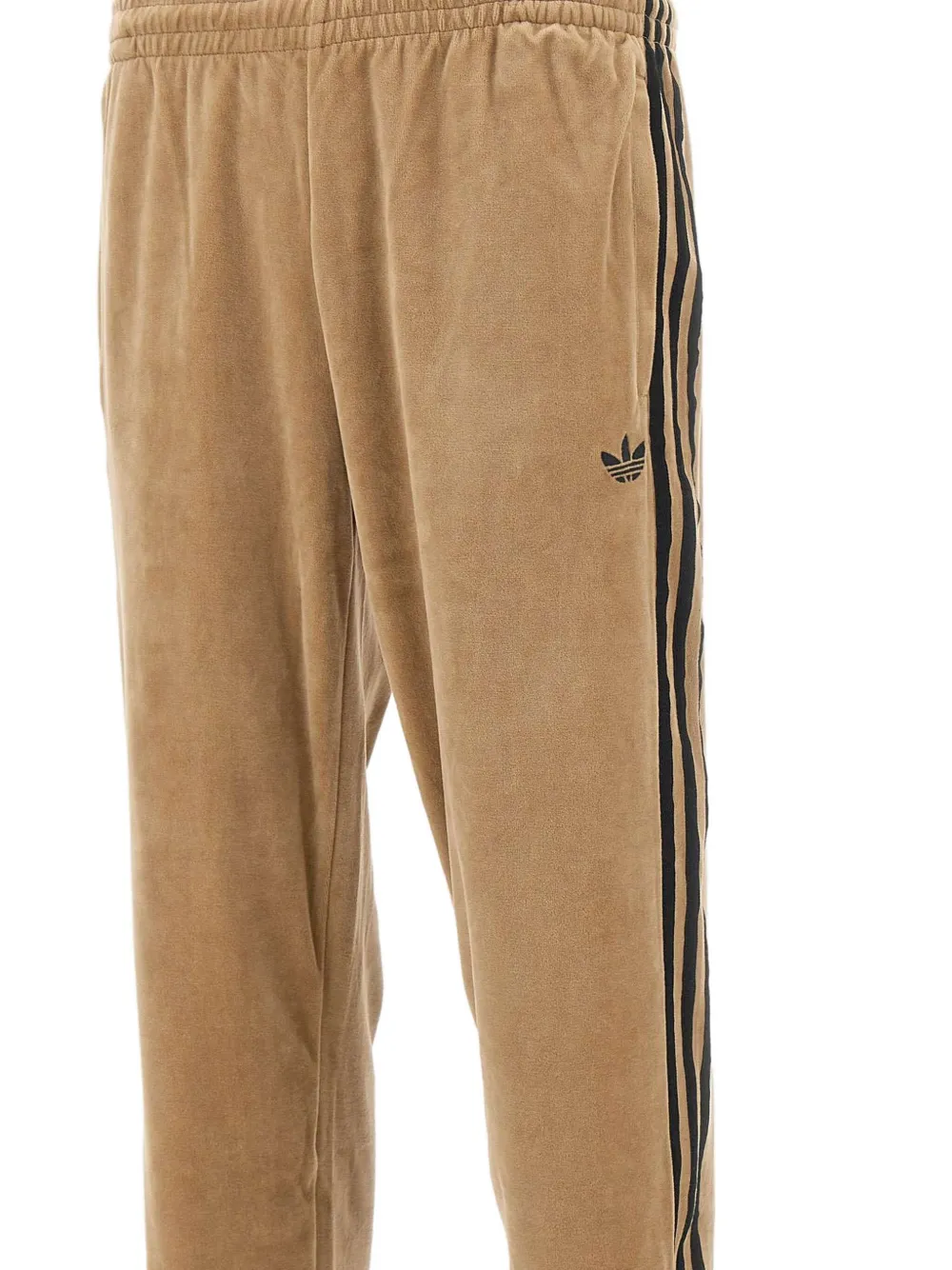 adidas Chenille broek met drie strepen Beige