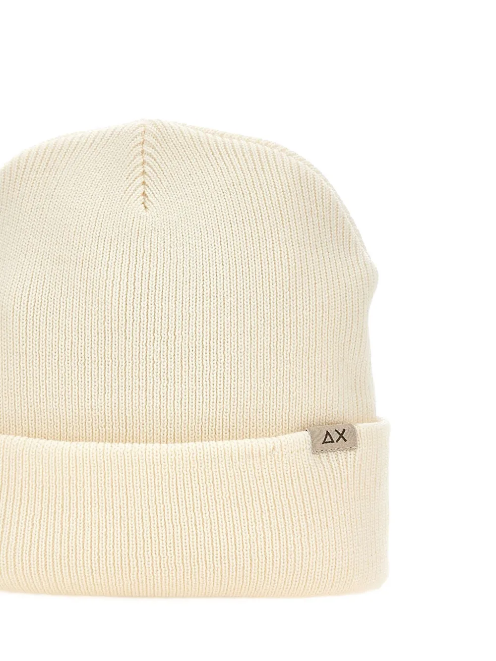 Sun 68 Ribbed Logo-patch Beanie In Neutral