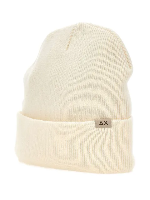 Sun68 ribbed logo-patch beanie