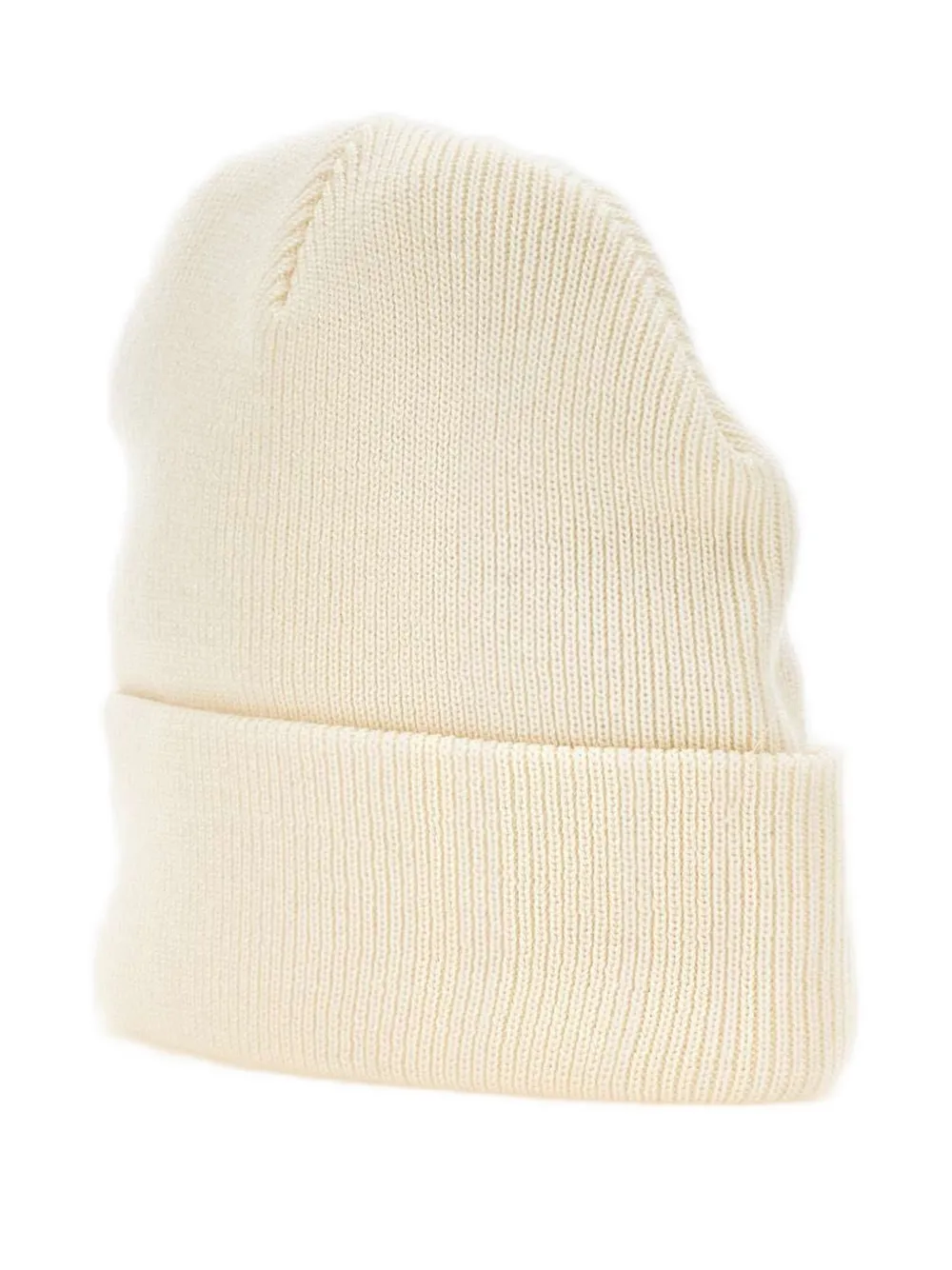 Sun68 ribbed logo-patch beanie - Wit