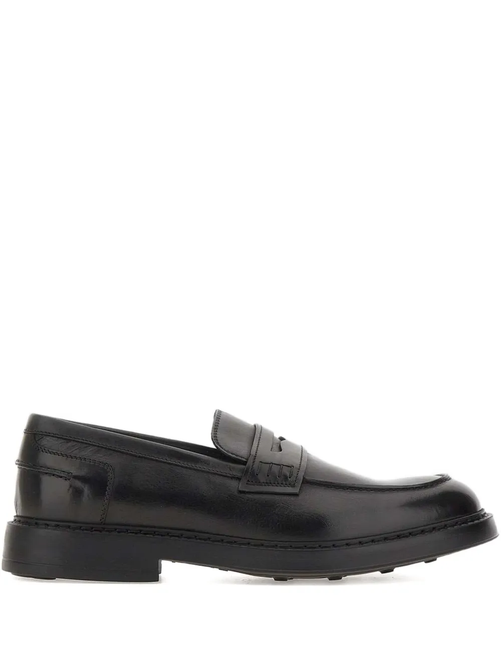 Doucal's leather penny loafers Zwart