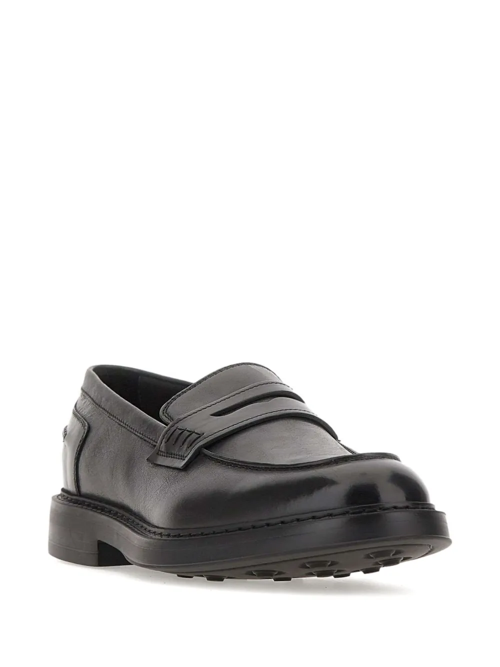 Doucal's leather penny loafers - Zwart