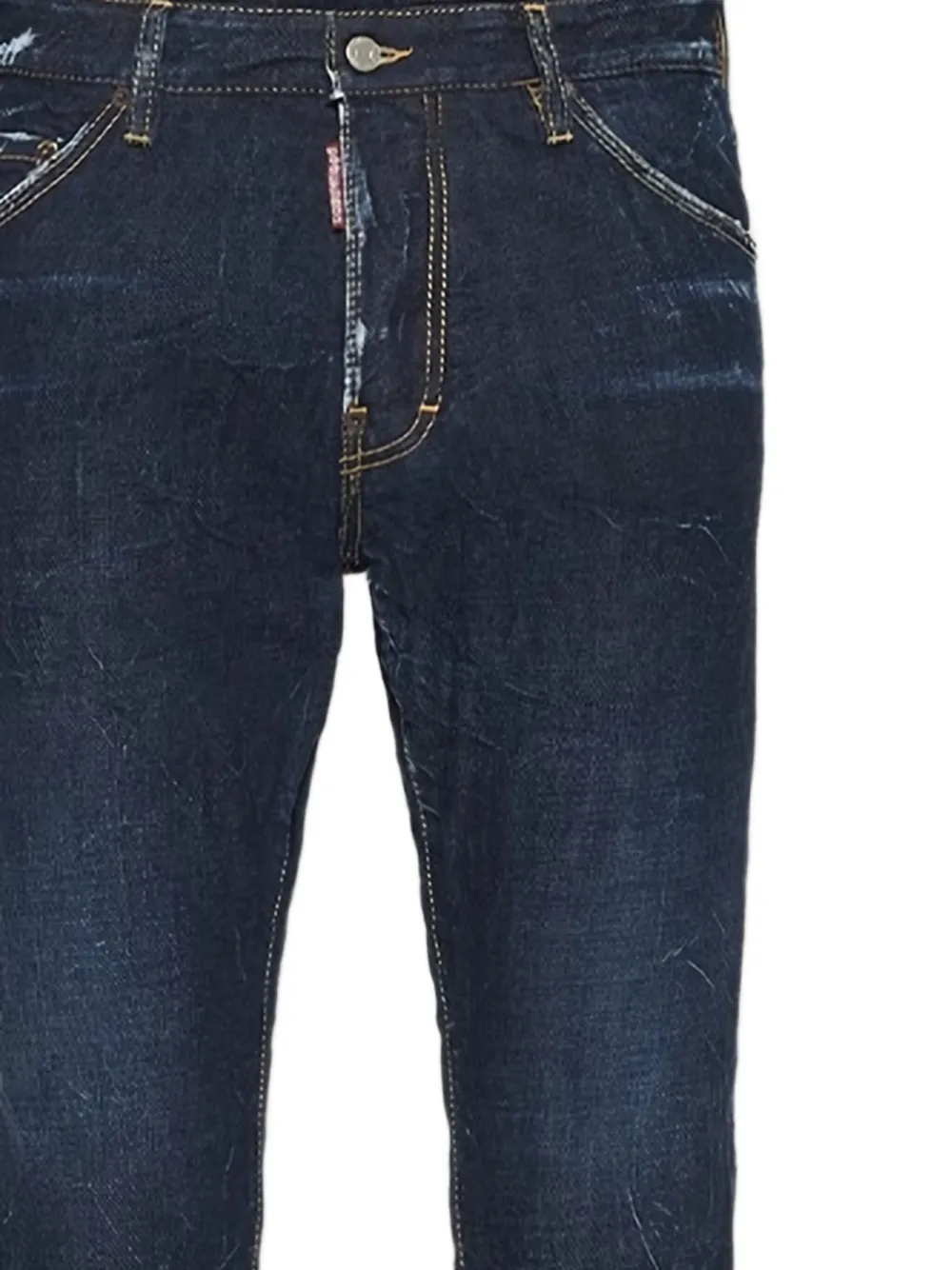 DSQUARED2 Jeans met gerafeld detail - Blauw