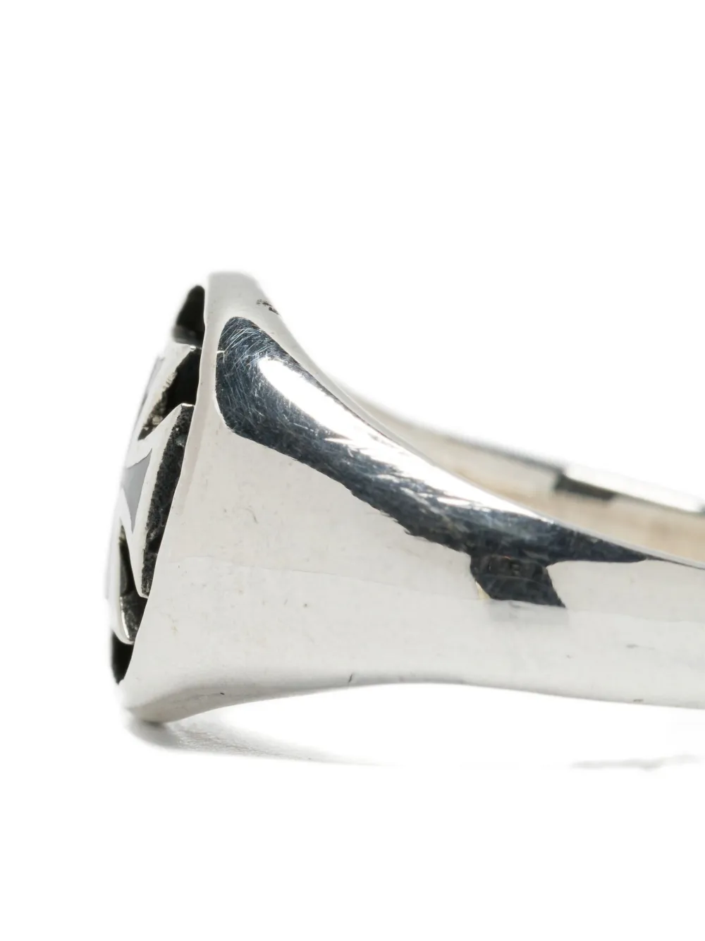Cross-Motif Sterling Silver Ring