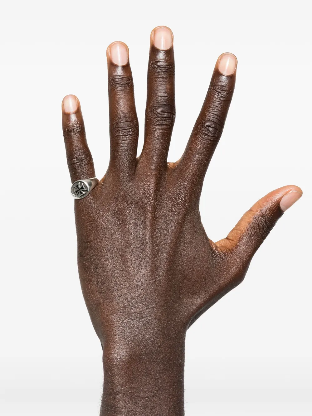 OBSIDIAN cross-motif sterling silver ring | Men | Image 2