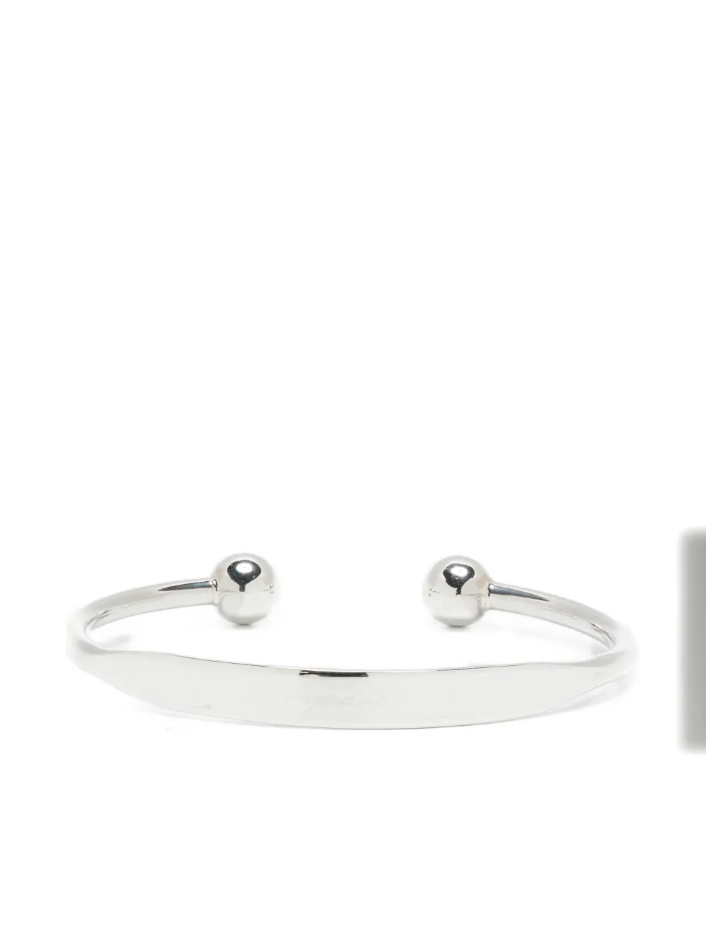 OBSIDIAN ball detail bracelet - Argento