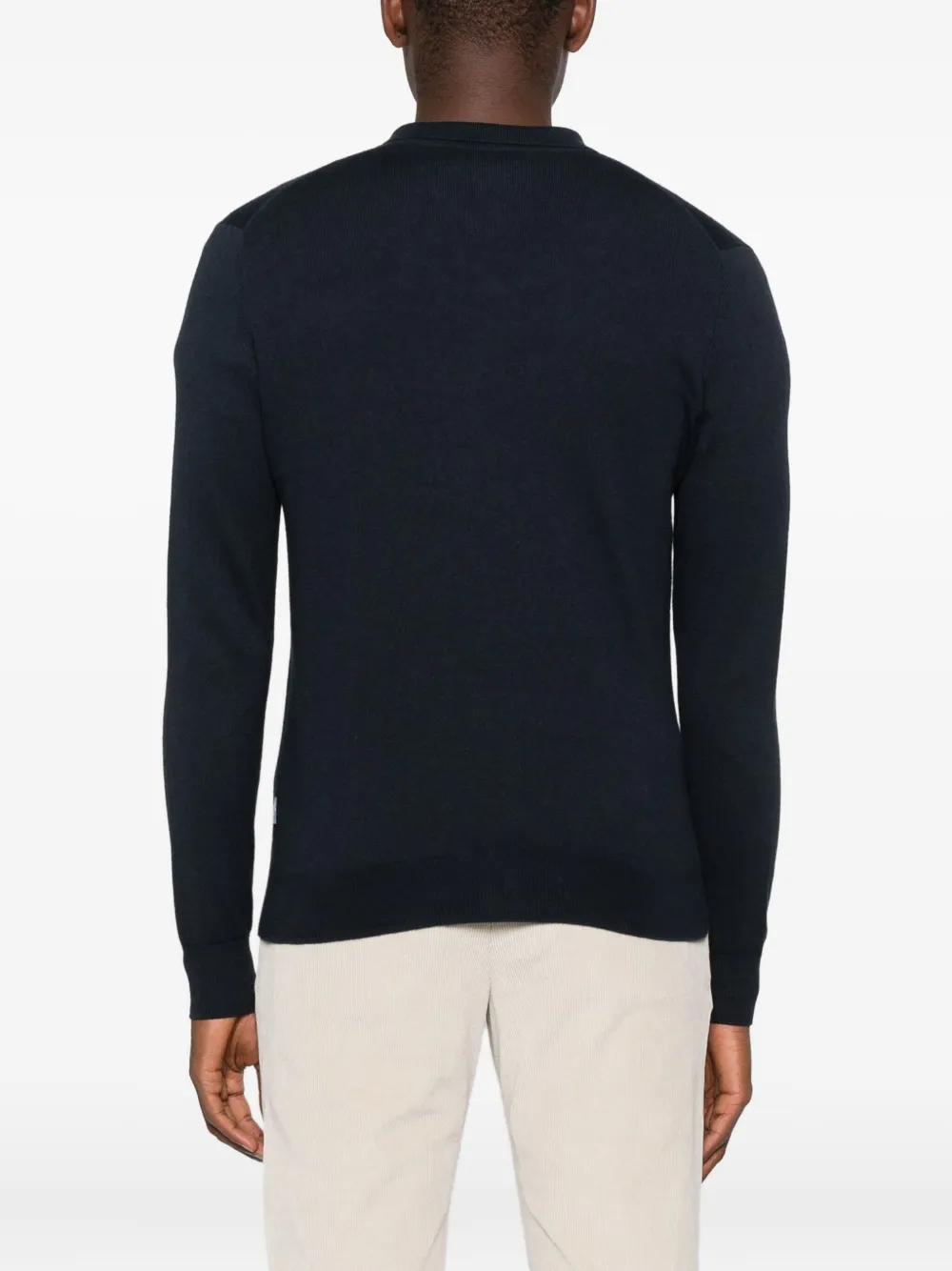 People Of Shibuya Buttoned Polo-collar Cardigan In Black