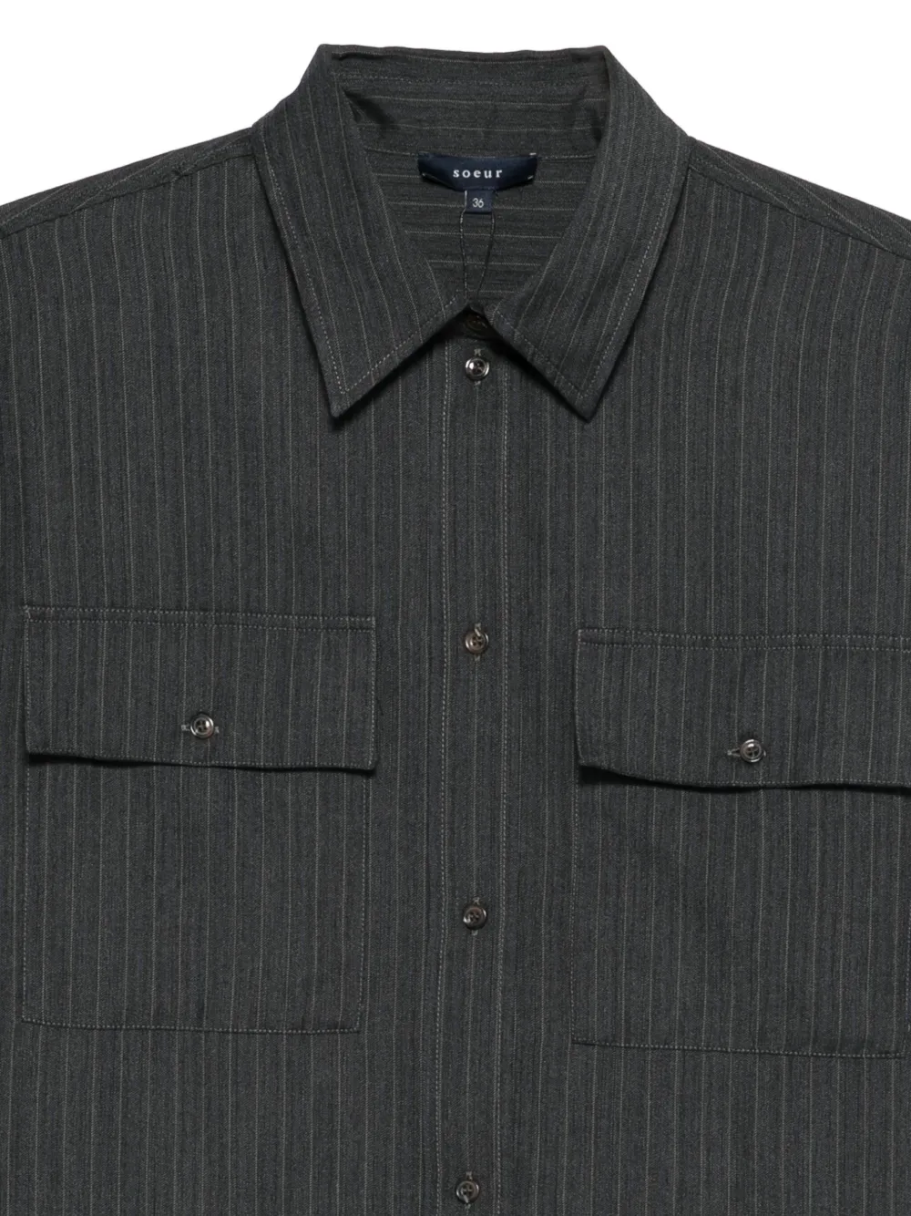 Soeur Blouse met krijtstreep Zwart