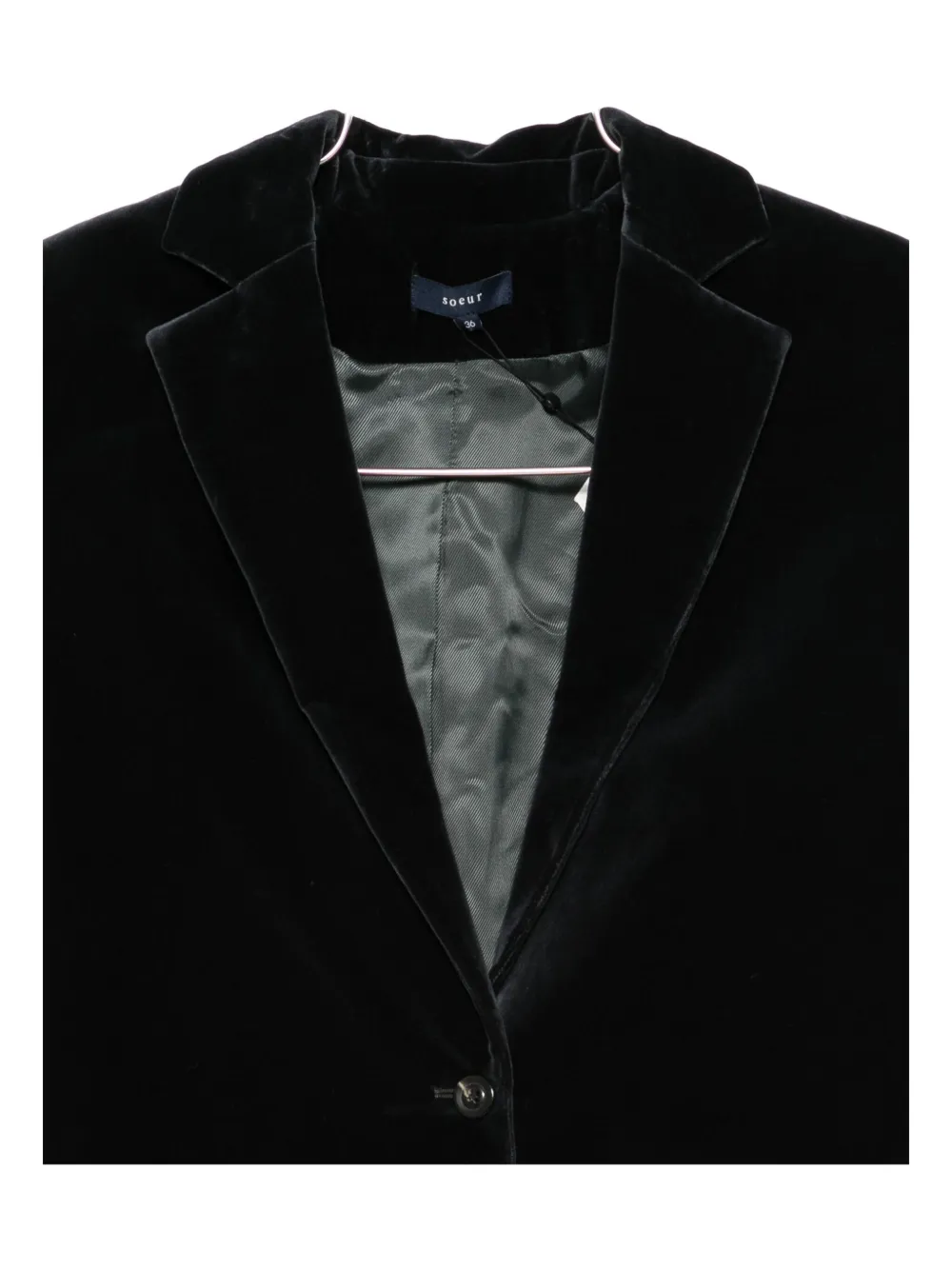 Soeur Velvet Blazer In Black