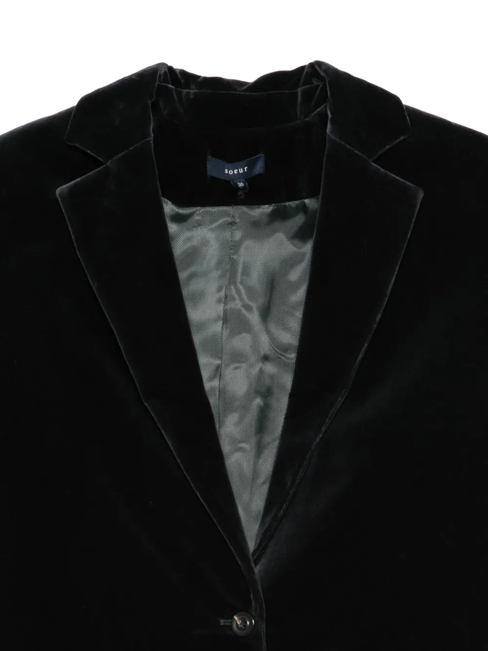 Soeur Fluwelen blazer Zwart
