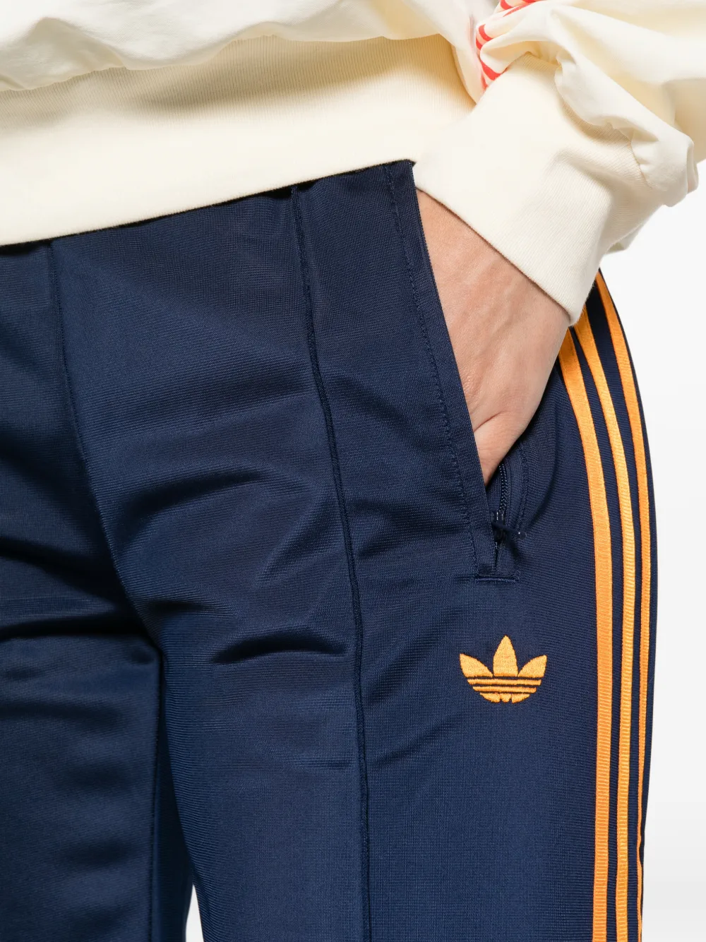 Adidas Originals Striped Track Pants In Blue