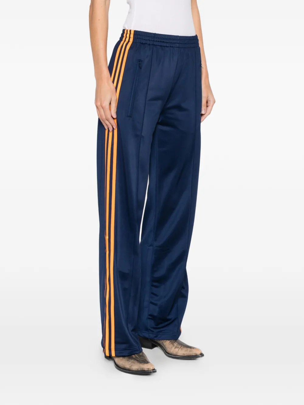 Adidas Originals Striped Track Pants In Blue