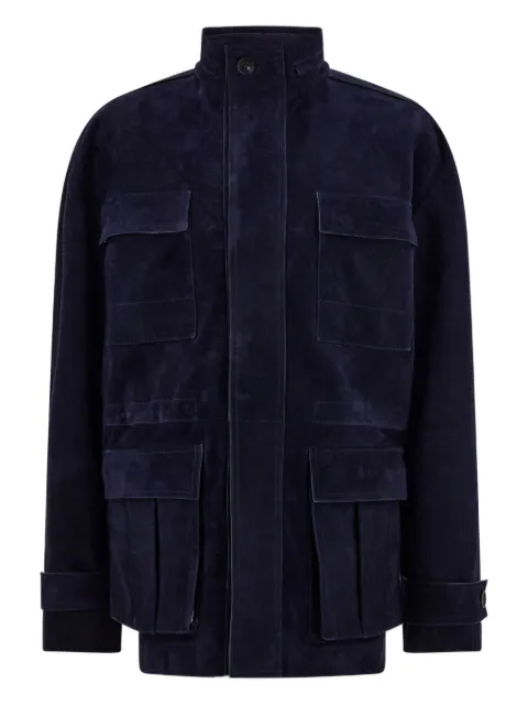 Ferragamo utility pockets suede blouson