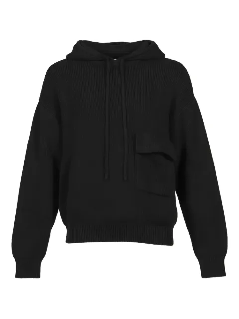 EZR ribbed-knit hoodie
