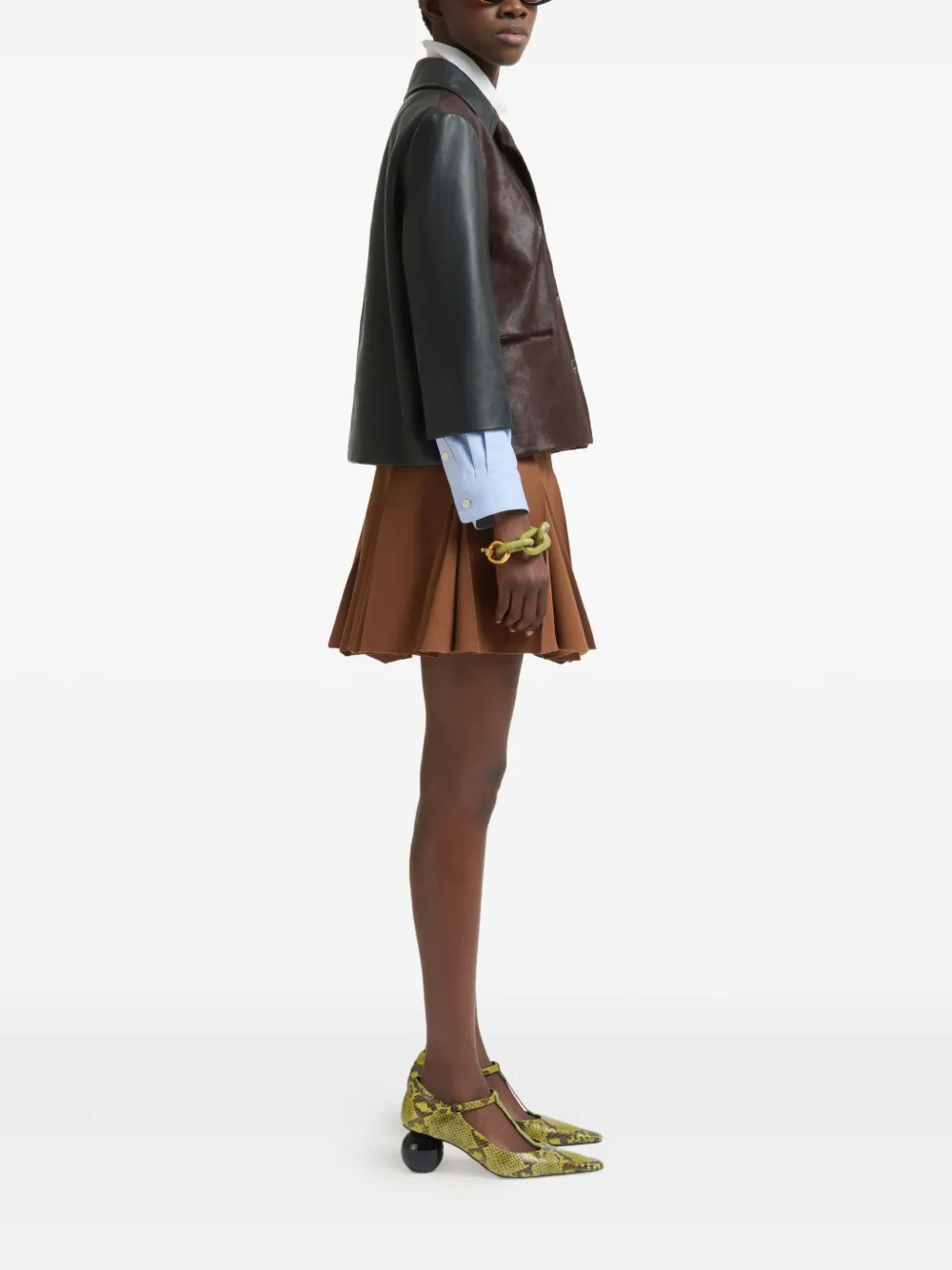 Marni Oxford blouse met contrasterende kraag - Blauw